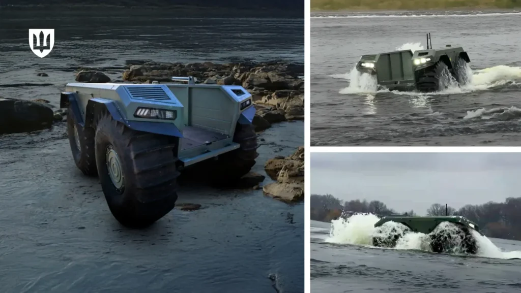Самохідна броньована платформа UNEX UGV, колаж Міноборони