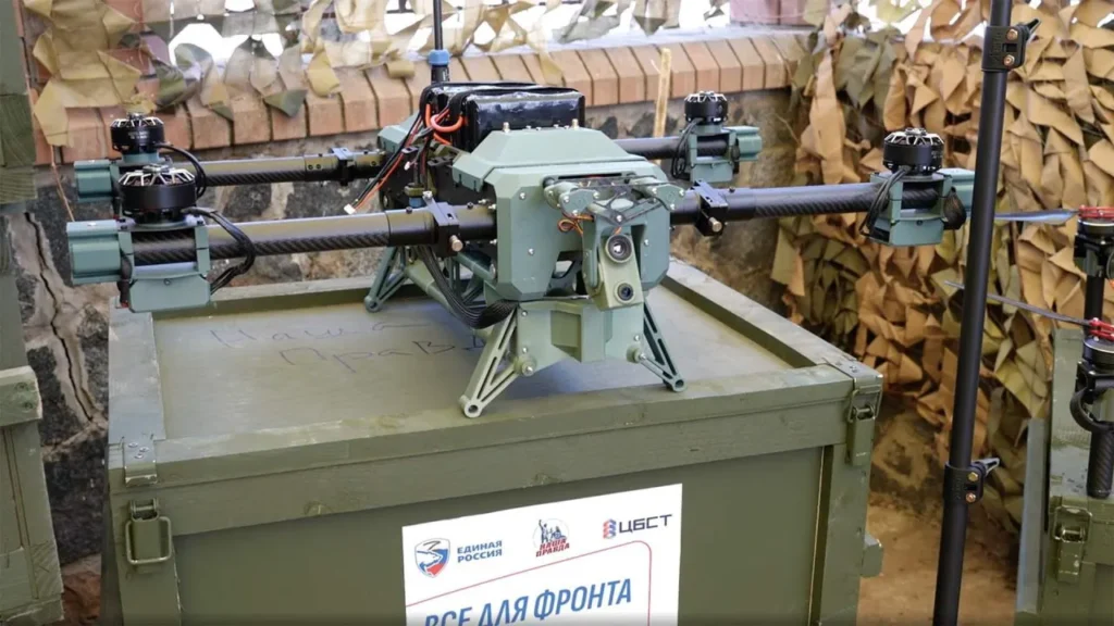 drone on the crate